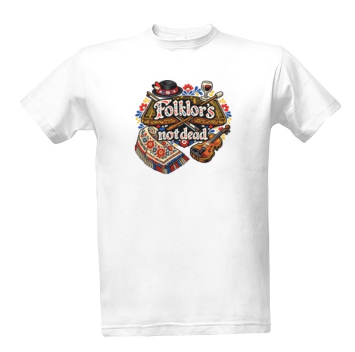 Tričko s potiskem Folklor žije 