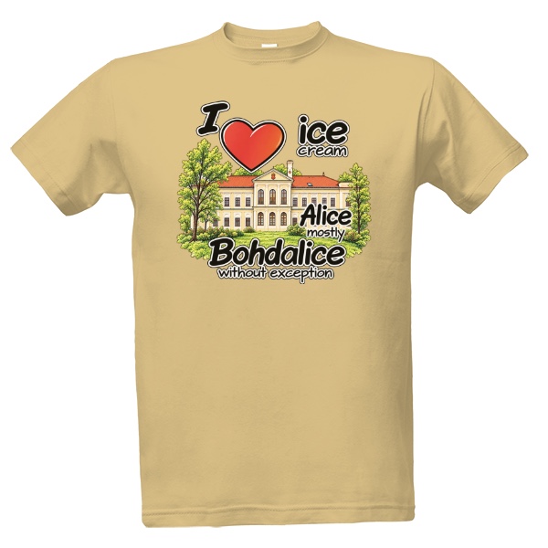 Tričko s potiskem I love Bohdalice a Alici