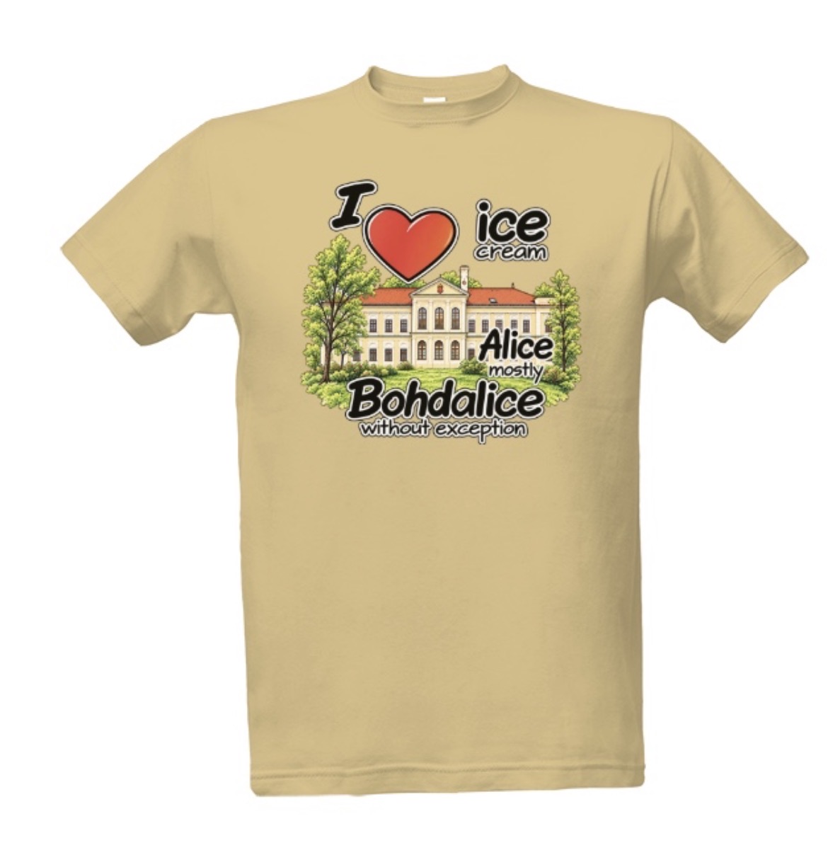 Tričko s potiskem I love Bohdalice a Alici