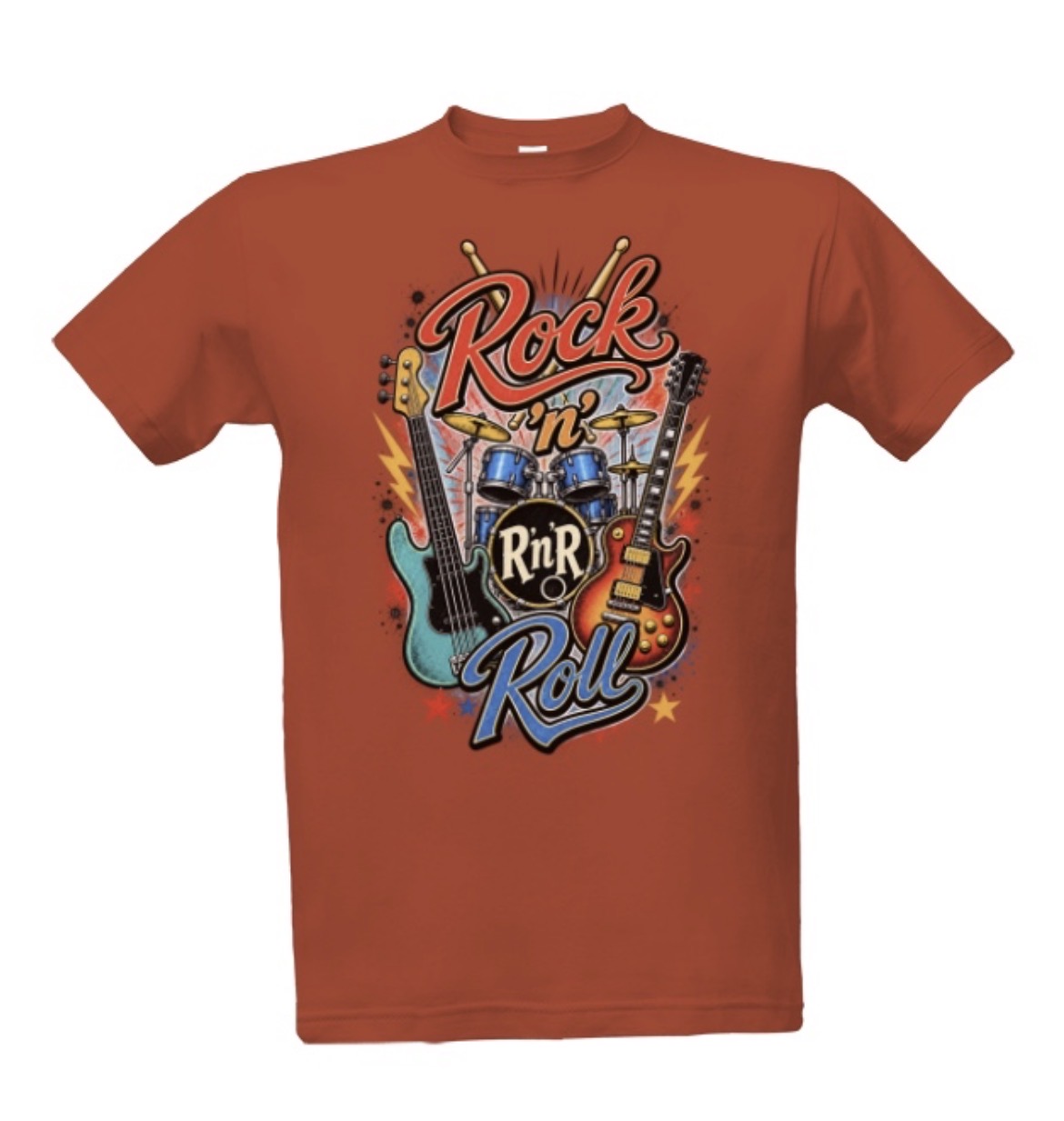 Tričko s potiskem Rock and Roll