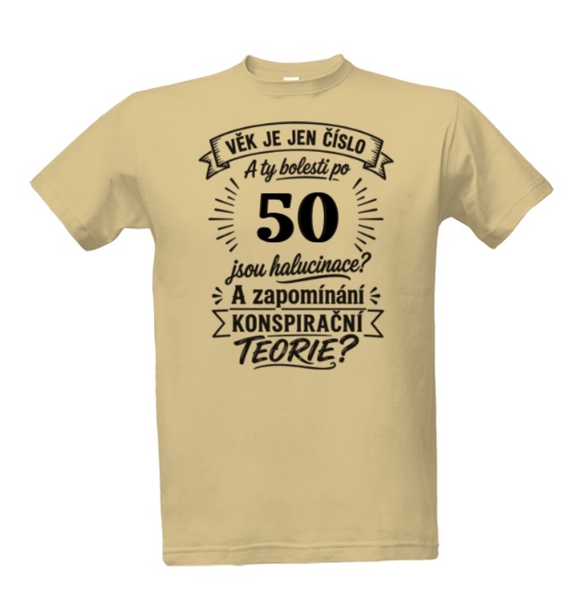 Tričko s potiskem Věk není jen číslo 